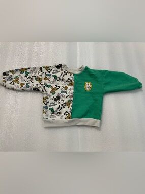 Disney Green and White Mickey & Friends Kids Sweatshirt